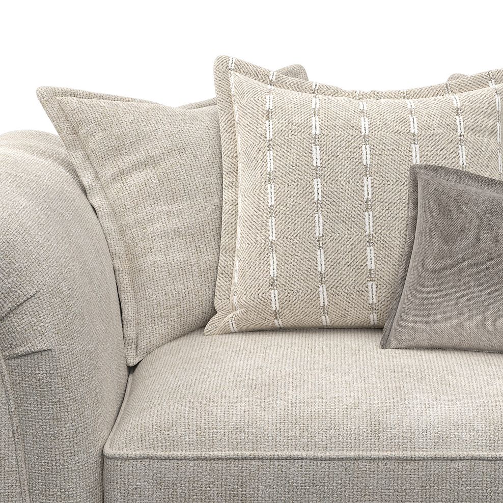 Milldale Pillow Back Loveseat in Milo Cream Fabric with Linen Scatters 8