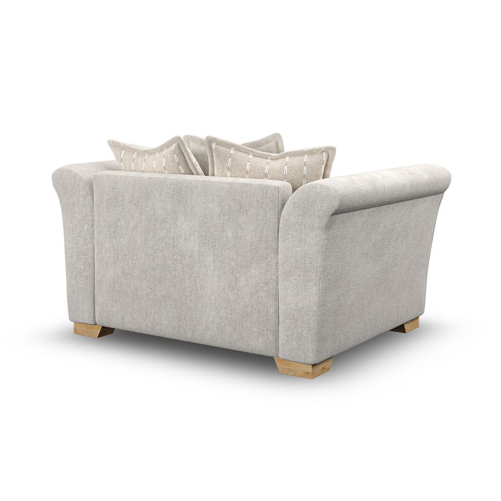 Milldale Pillow Back Loveseat in  Milo Ivory Fabric with Linen Scatters 3