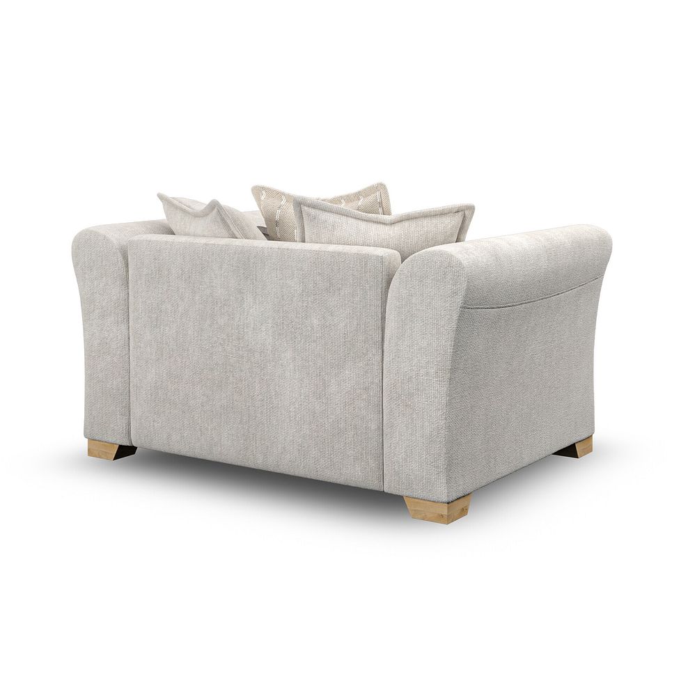 Milldale Pillow Back Loveseat in  Milo Ivory Fabric with Linen Scatters 5