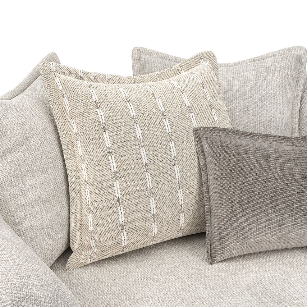 Milldale Pillow Back Loveseat in  Milo Ivory Fabric with Linen Scatters 8