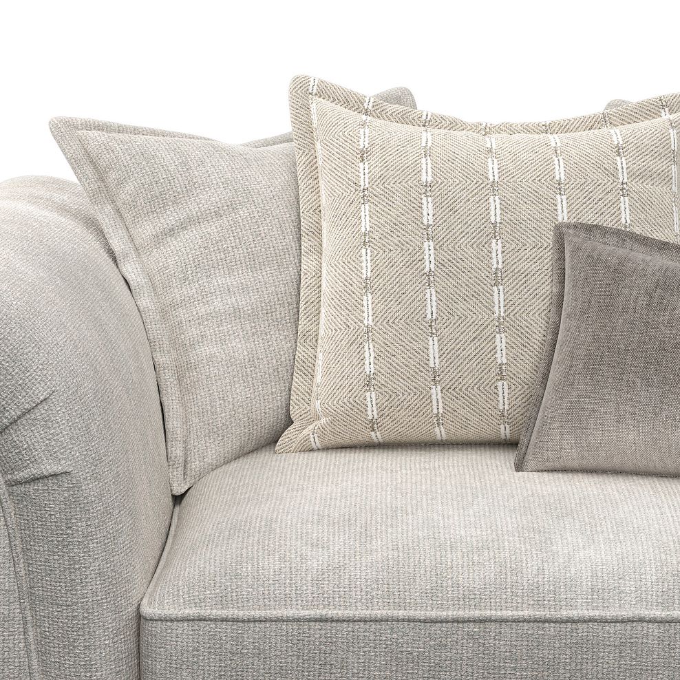 Milldale Pillow Back Loveseat in  Milo Ivory Fabric with Linen Scatters 9