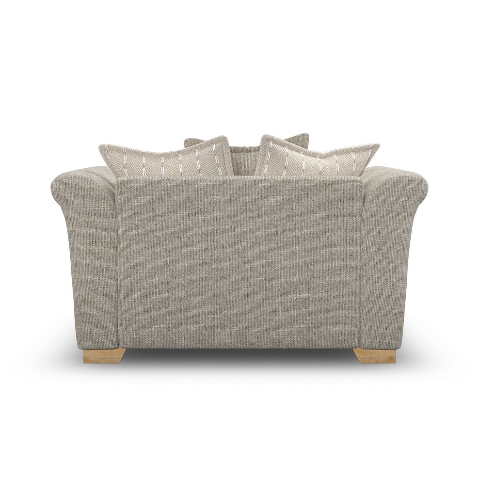 Milldale Pillow Back Loveseat in Milo Mink Fabric with Linen Scatters 4