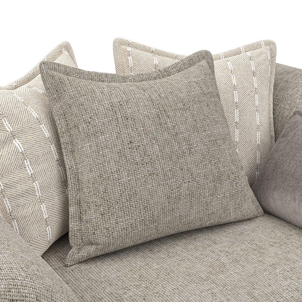 Milldale Pillow Back Loveseat in Milo Mink Fabric with Linen Scatters 6