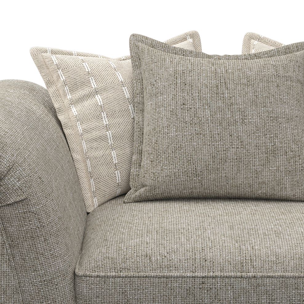 Milldale Pillow Back Loveseat in Milo Mink Fabric with Linen Scatters 7