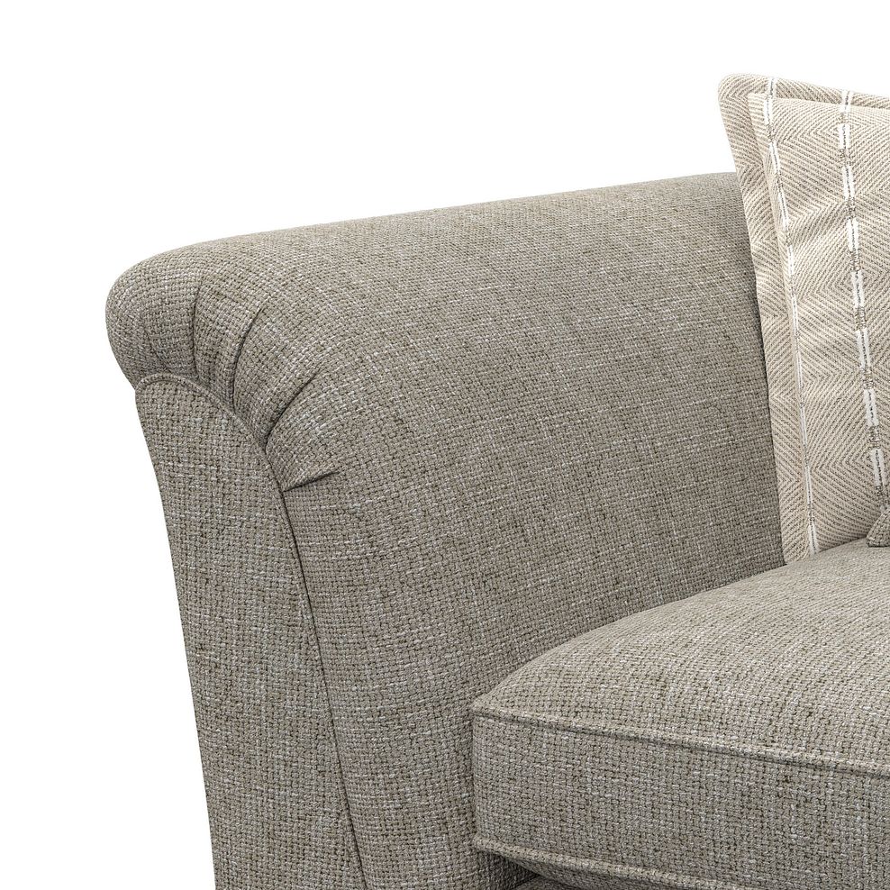 Milldale Pillow Back Loveseat in Milo Mink Fabric with Linen Scatters 8