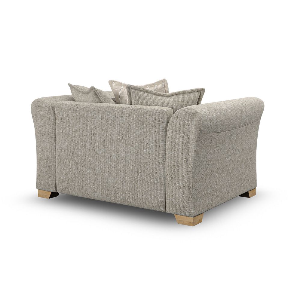 Milldale Pillow Back Loveseat in Milo Mink Fabric with Linen Scatters 5