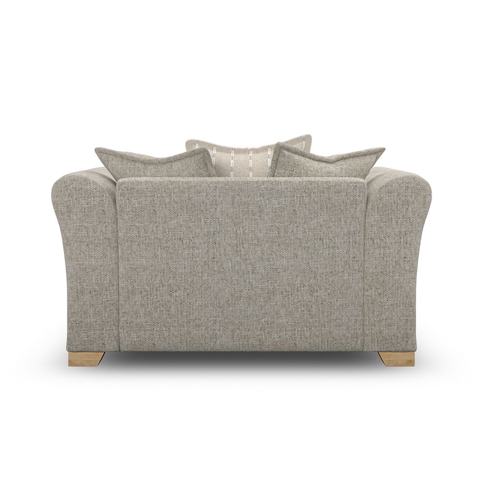 Milldale Pillow Back Loveseat in Milo Mink Fabric with Linen Scatters 6
