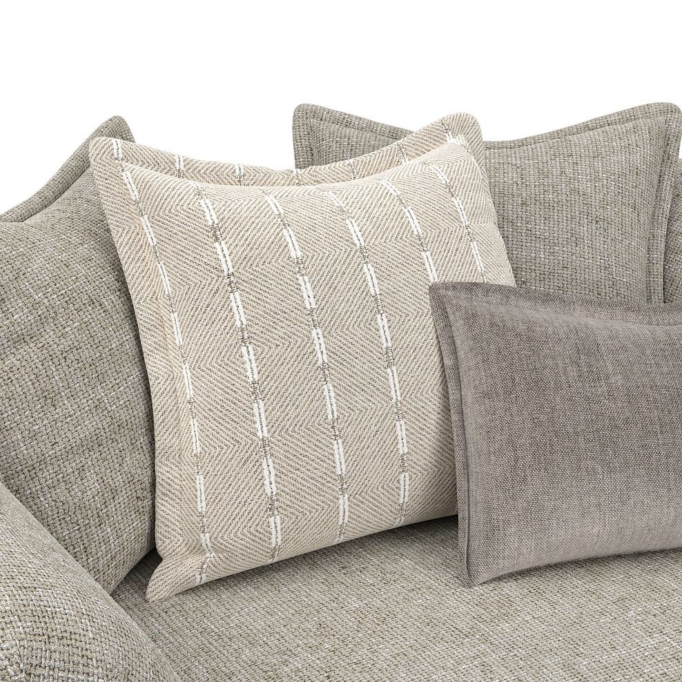 Milldale Pillow Back Loveseat in Milo Mink Fabric with Linen Scatters 8