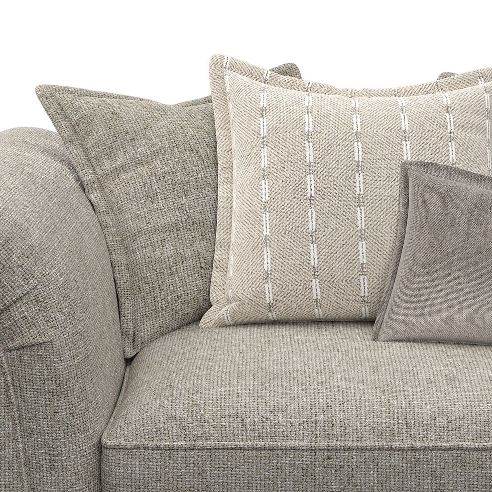 Milldale Pillow Back Loveseat in Milo Mink Fabric with Linen Scatters 9