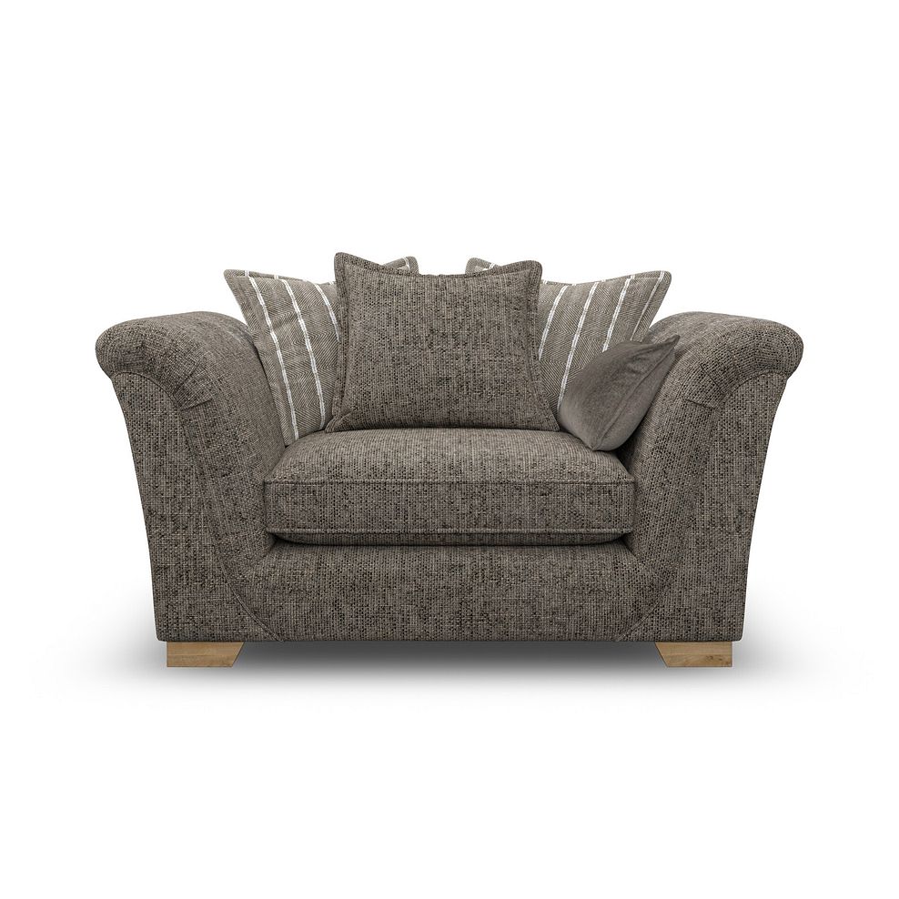 Milldale Pillow Back Loveseat in  Milo Mocha Fabric with Earth Scatters 2