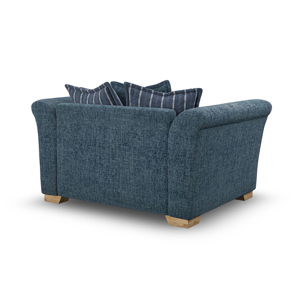 Milldale Pillow Back Loveseat in  Milo Navy Fabric with Navy Scatters 3