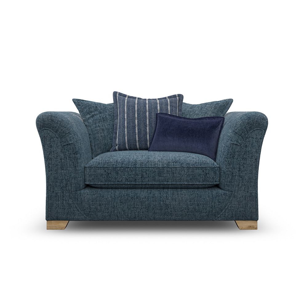 Milldale Pillow Back Loveseat in  Milo Navy Fabric with Navy Scatters 4
