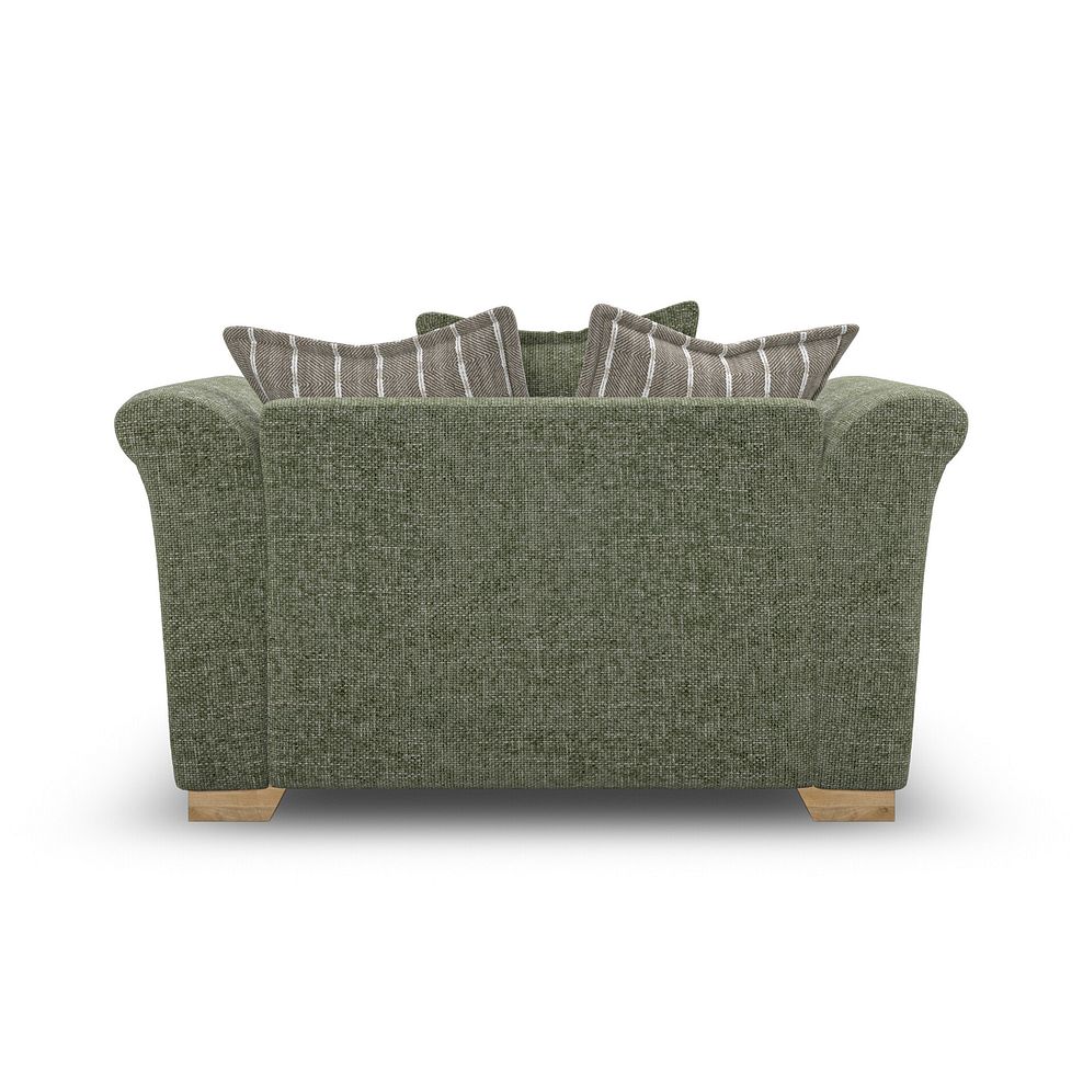 Milldale Pillow Back Loveseat in Milo Olive Fabric with Earth Scatters 4