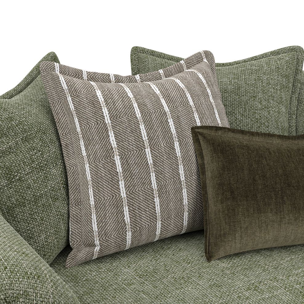 Milldale Pillow Back Loveseat in Milo Olive Fabric with Earth Scatters 8