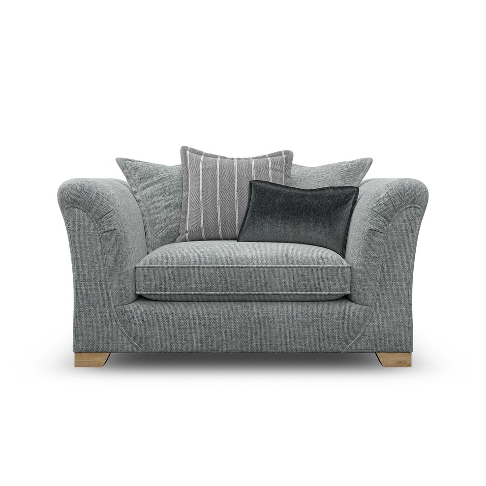 Milldale Pillow Back Loveseat in Milo Pewter Fabric with Grey Scatters 4