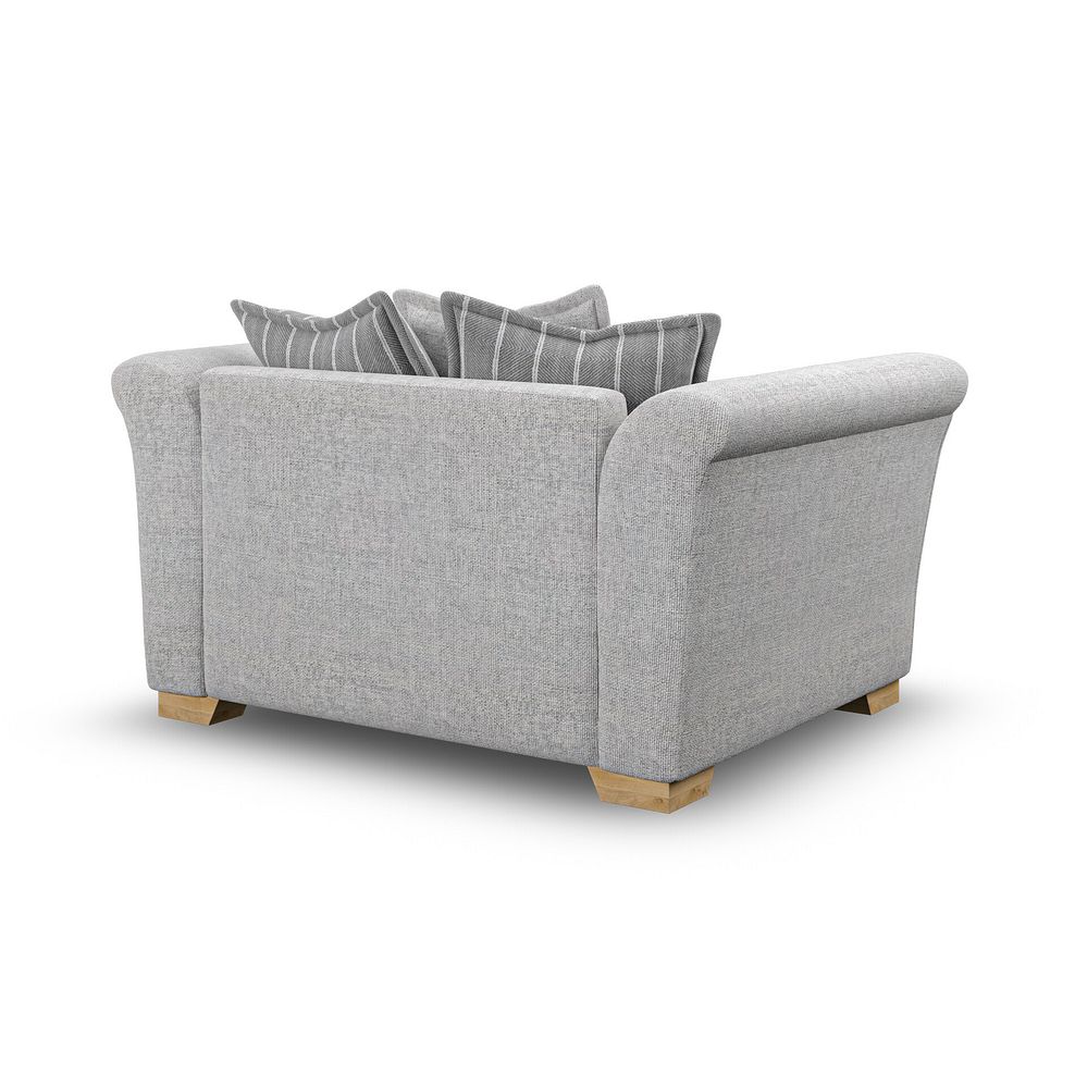 Milldale Pillow Back Loveseat in Milo Silver Fabric with Grey Scatters 3