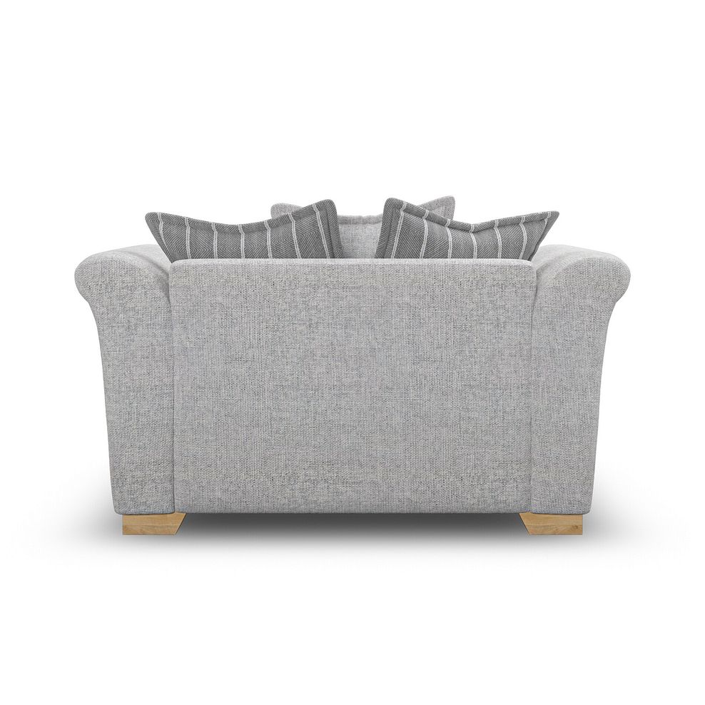 Milldale Pillow Back Loveseat in Milo Silver Fabric with Grey Scatters 4