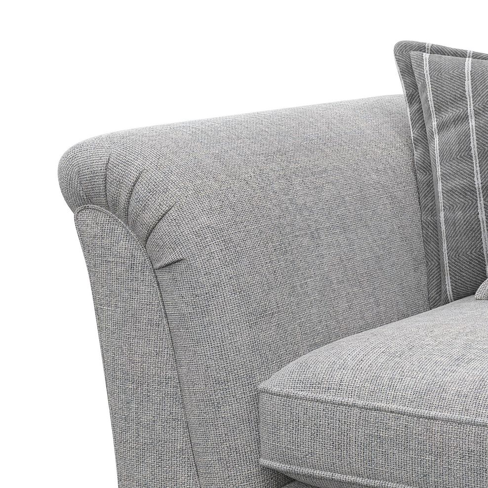 Milldale Pillow Back Loveseat in Milo Silver Fabric with Grey Scatters 8