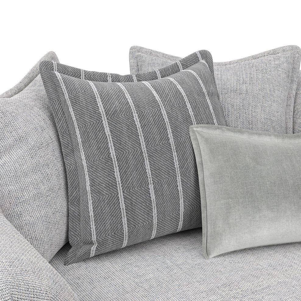 Milldale Pillow Back Loveseat in Milo Silver Fabric with Grey Scatters 8