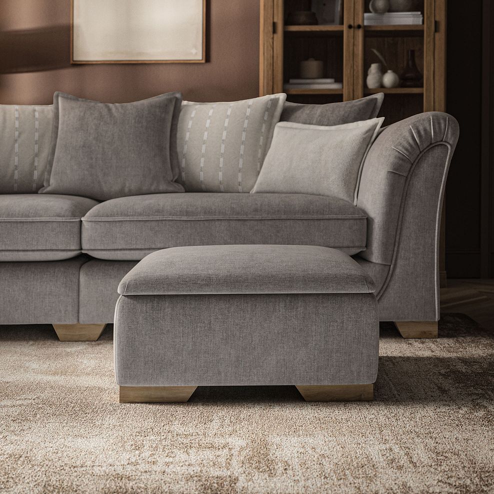 Milldale Storage Footstool in Garda Acier Fabric 3