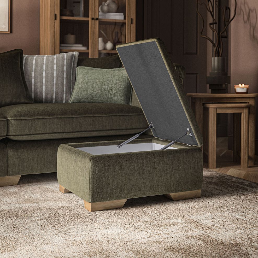 Milldale Storage Footstool in Garda Seaweed Fabric 2