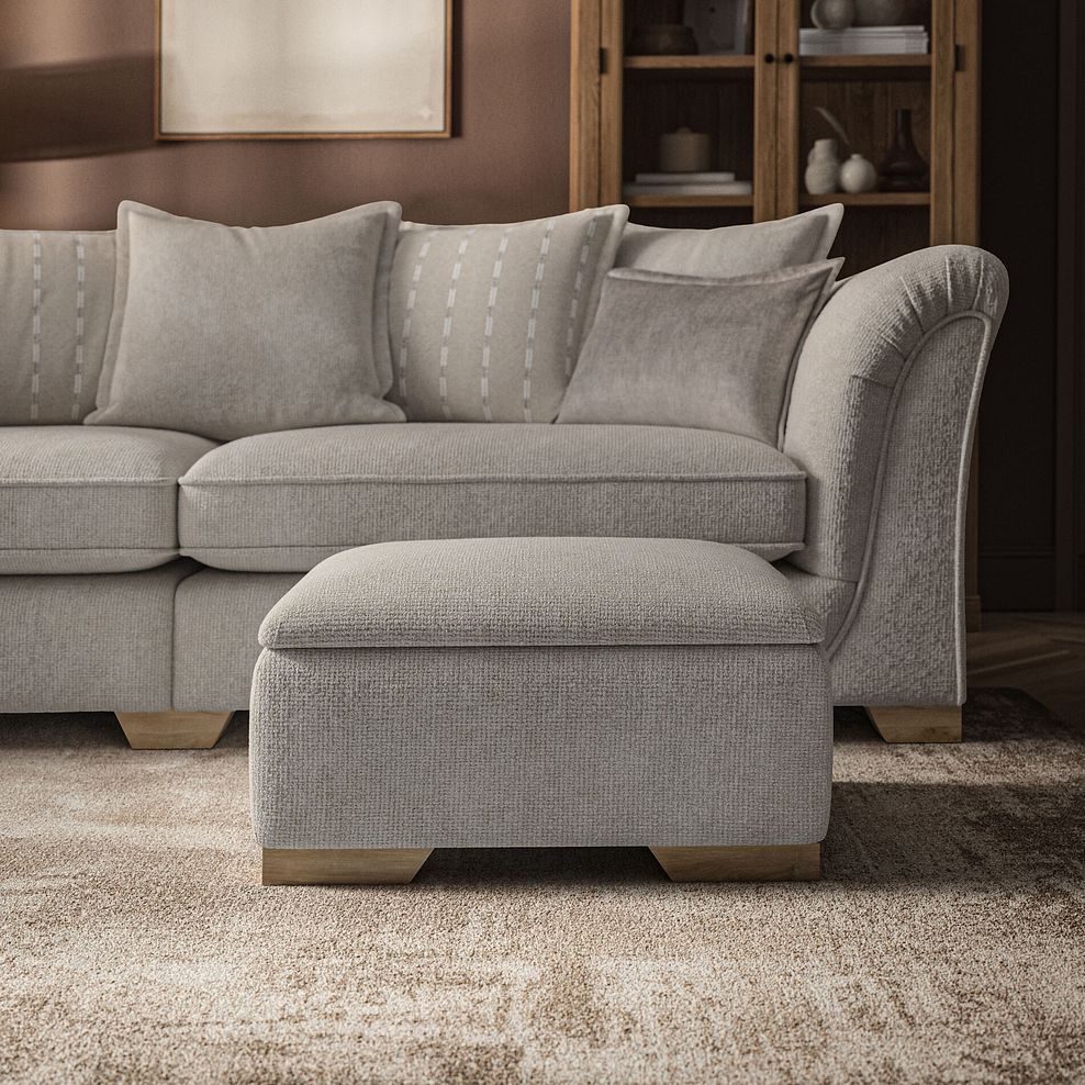 Milldale Storage Footstool in Milo Cream Fabric 3