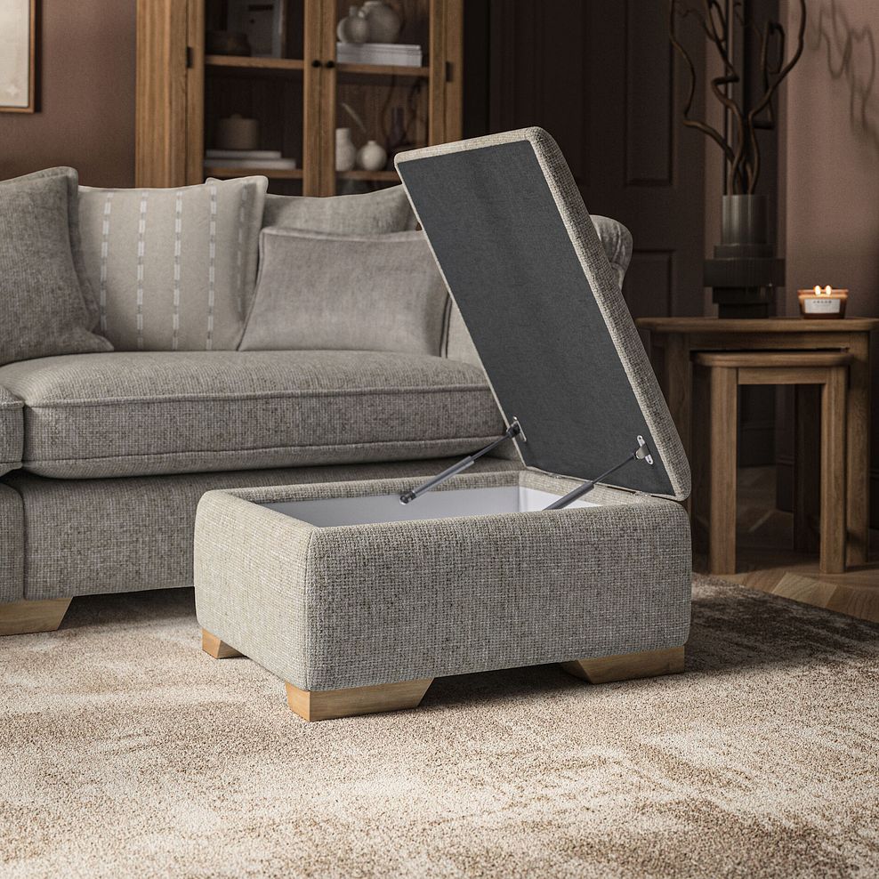 Milldale Storage Footstool in Milo Mink Fabric 2