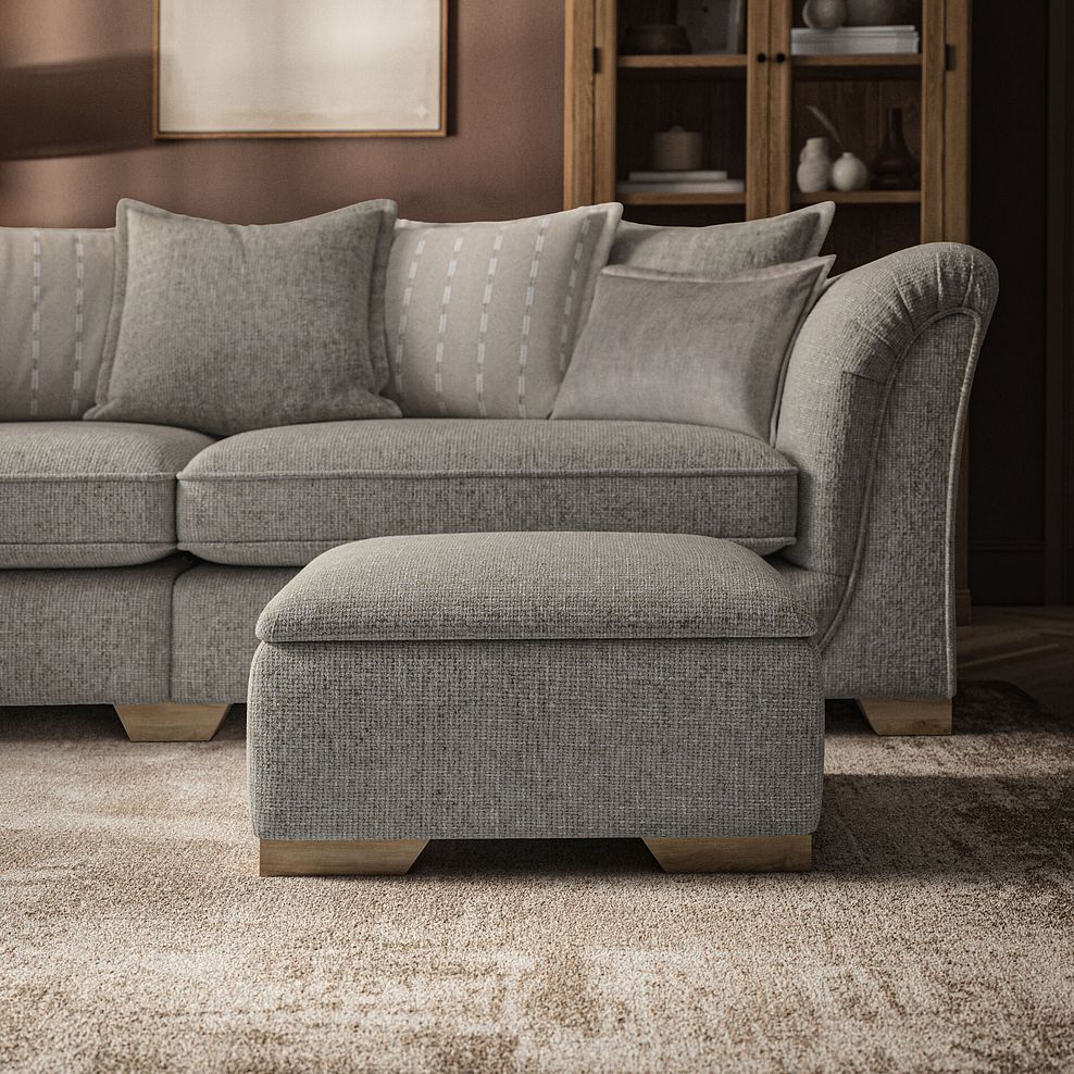 Milldale Storage Footstool in Milo Mink Fabric 3