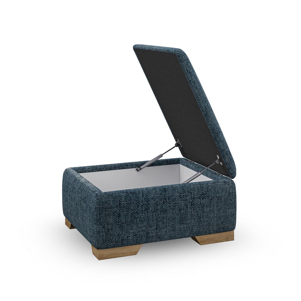 Milldale Storage Footstool in Milo Navy Fabric 2
