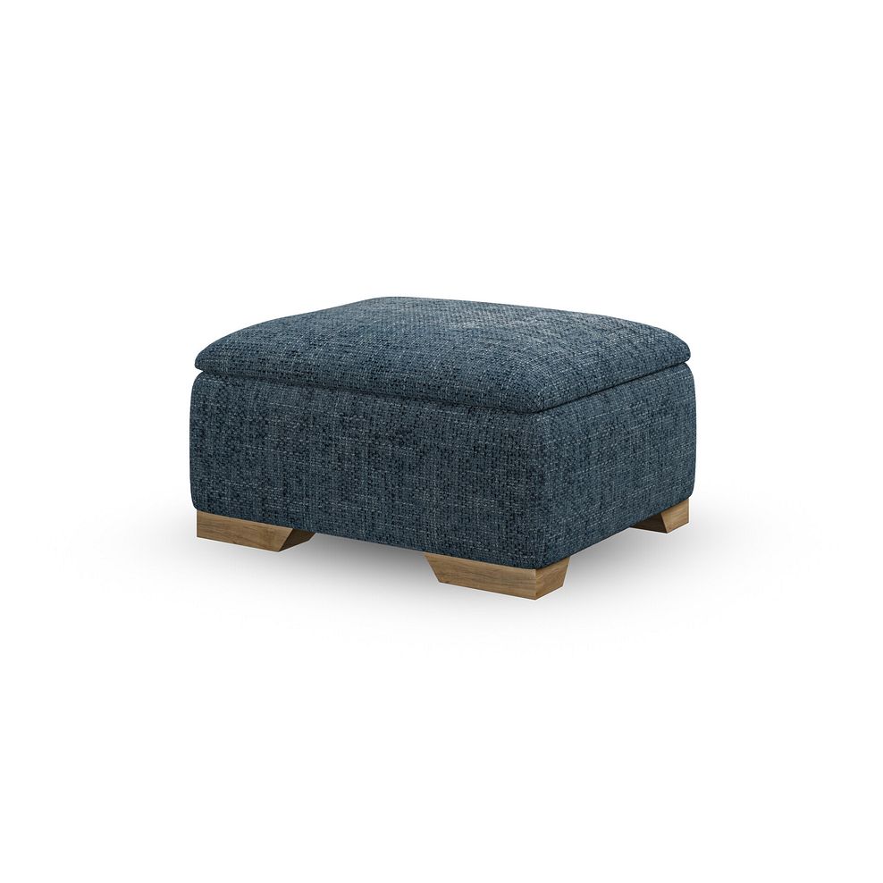 Milldale Storage Footstool in Milo Navy Fabric 7