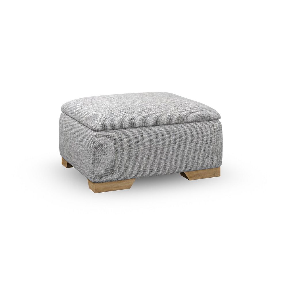 Milldale Storage Footstool in Milo Silver Fabric 1