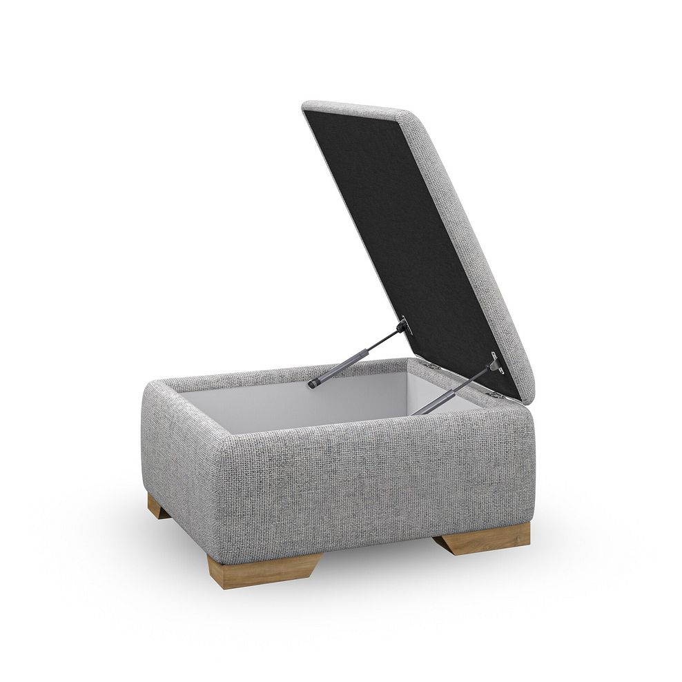 Milldale Storage Footstool in Milo Silver Fabric 2