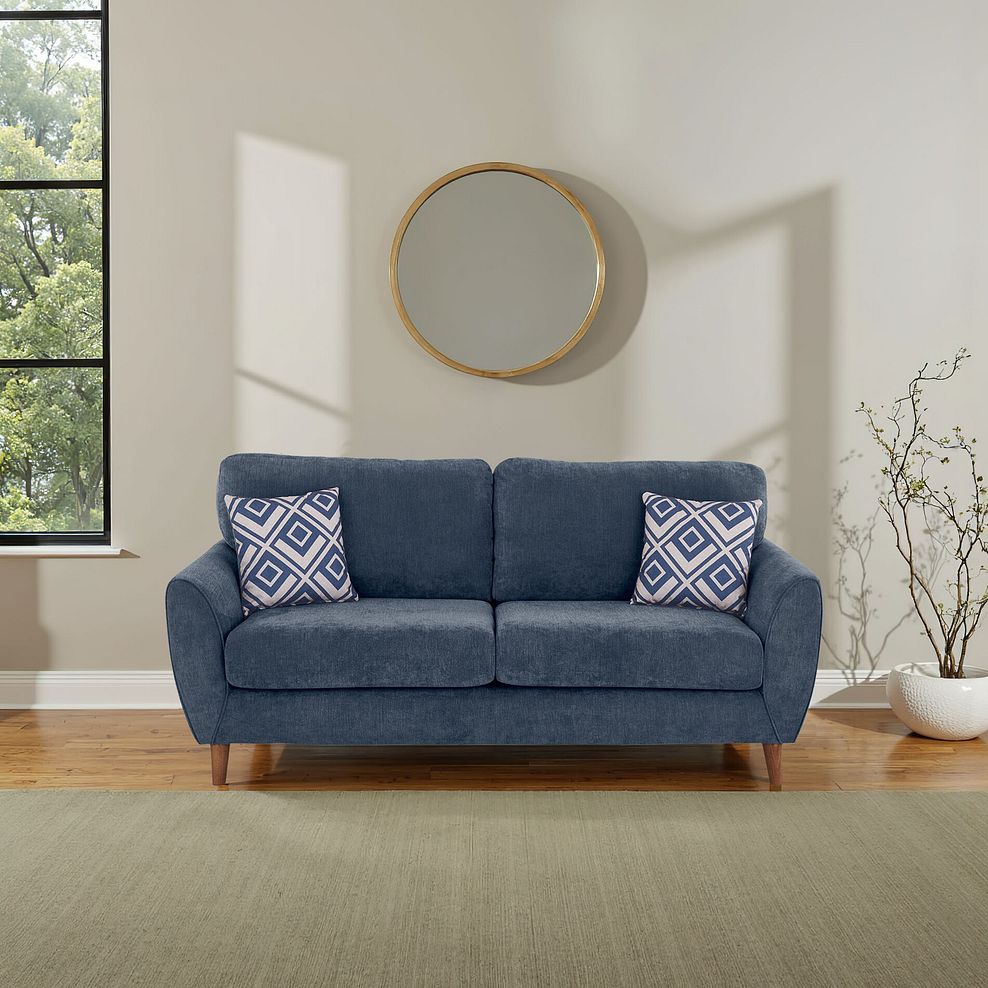Milner 3 Seater Sofa in Denim Fabric 1