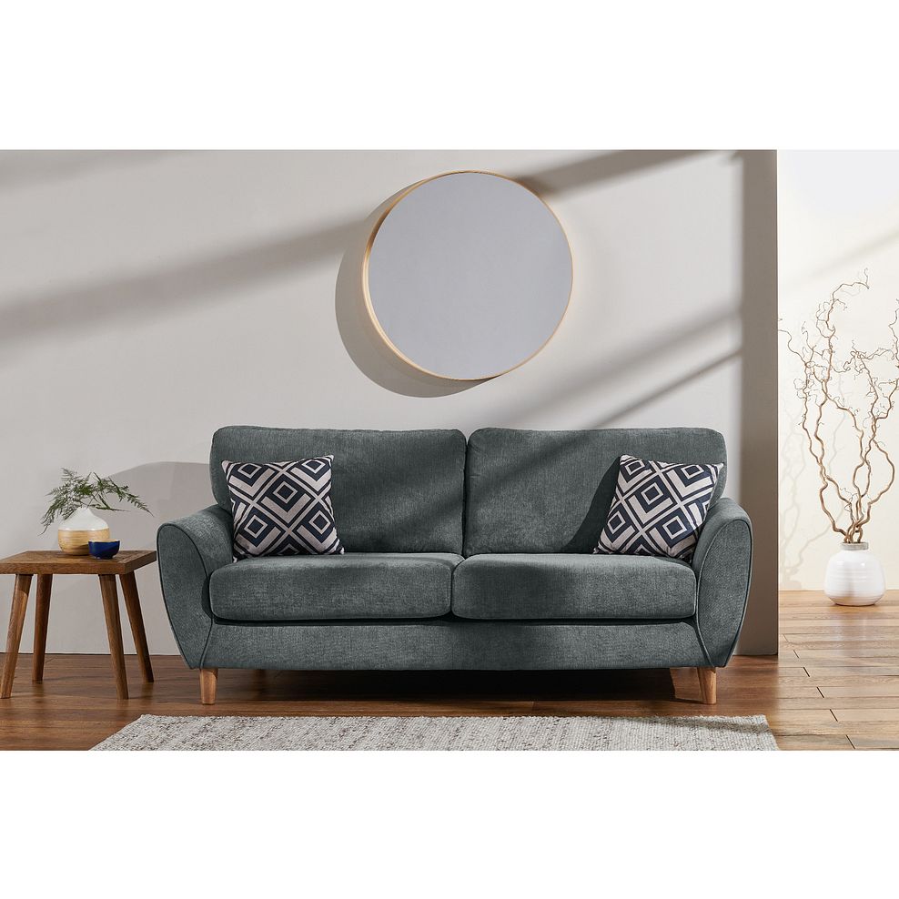 Milner 3 Seater Sofa in Granite Fabric Thumbnail 2