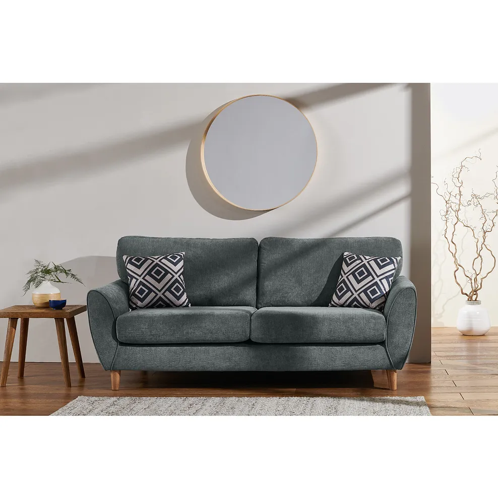 Milner 3 Seater Sofa in Granite Fabric 2