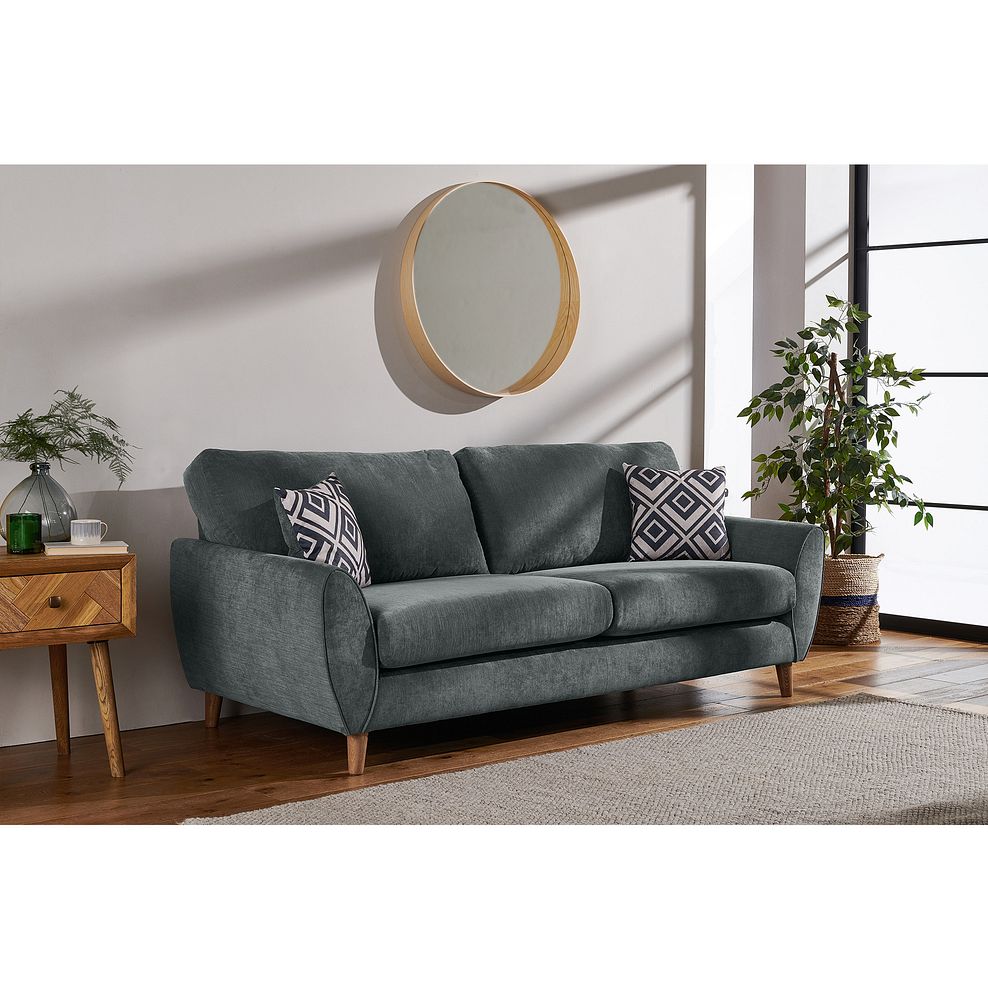 Milner 4 Seater Sofa in Granite Fabric Thumbnail 1