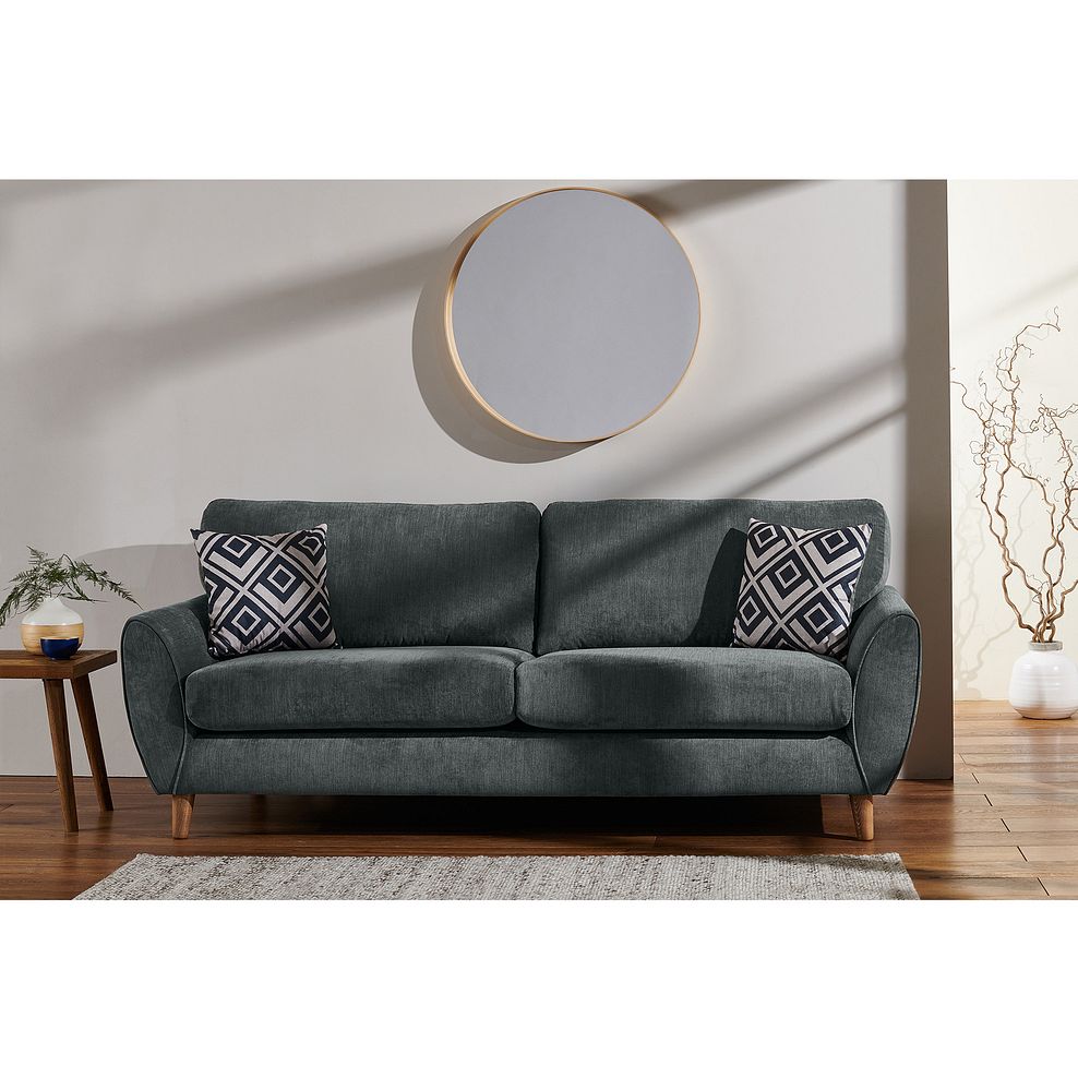 Milner 4 Seater Sofa in Granite Fabric 2