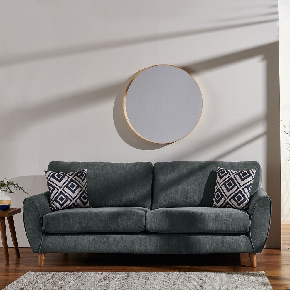 Milner 4 Seater Sofa in Granite Fabric 1