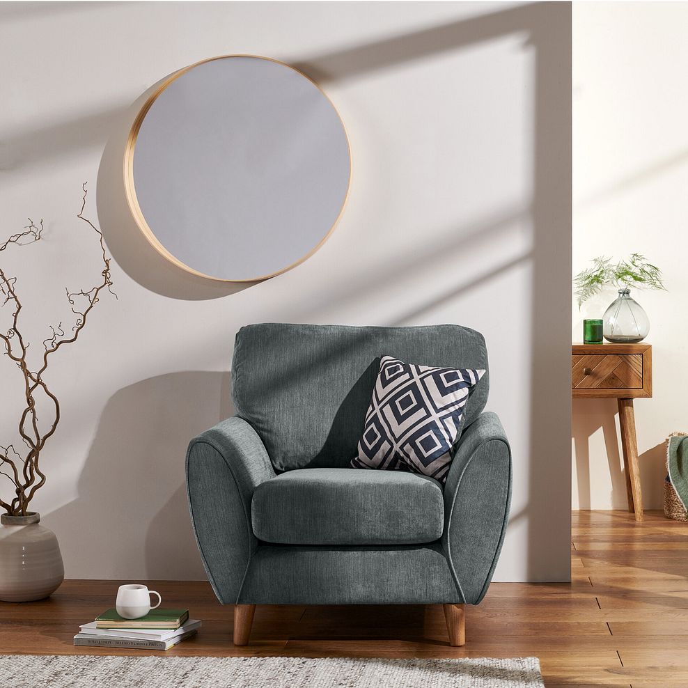 Milner Armchair in Granite Fabric 2