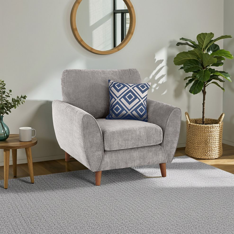 Milner Armchair in Shark Fabric 1