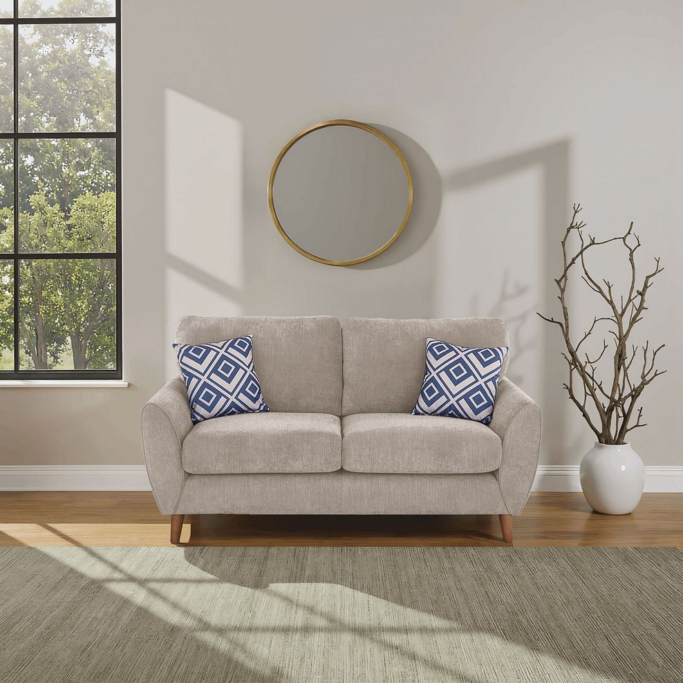 Milner 2 Seater Sofa in Stone Fabric 1