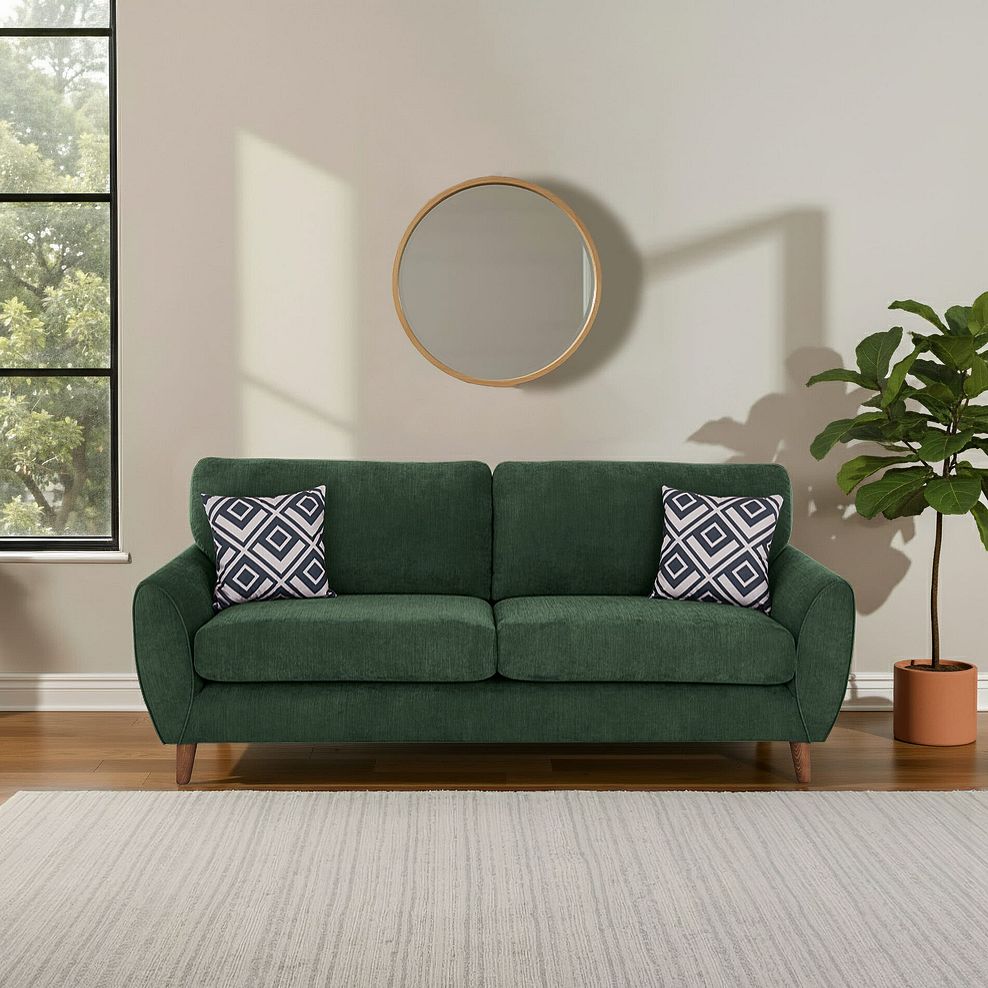 Milner 4 Seater Sofa in Teal Fabric 1