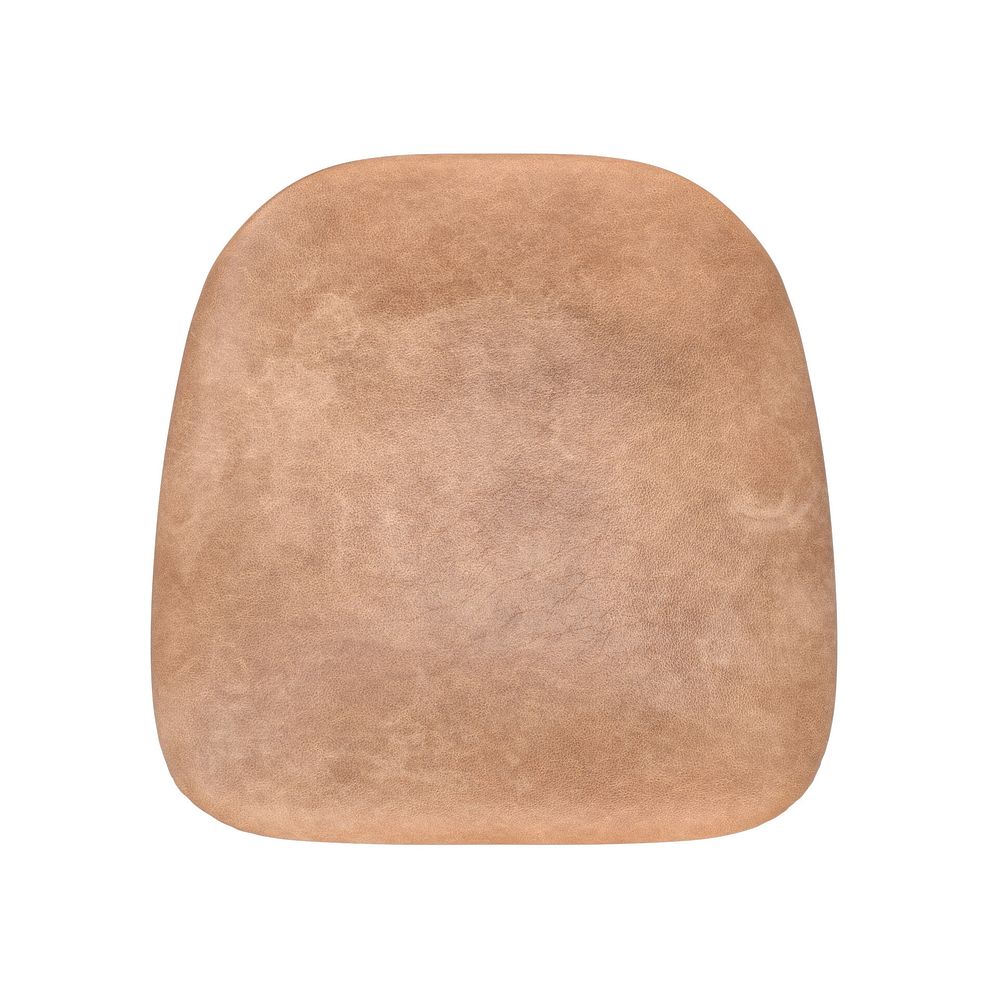 Modern Natural Oak Chair with Vintage Tan Leather Look Seat 6