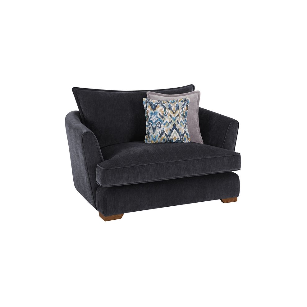 New England Loveseat in Pellier Charcoal fabric 1
