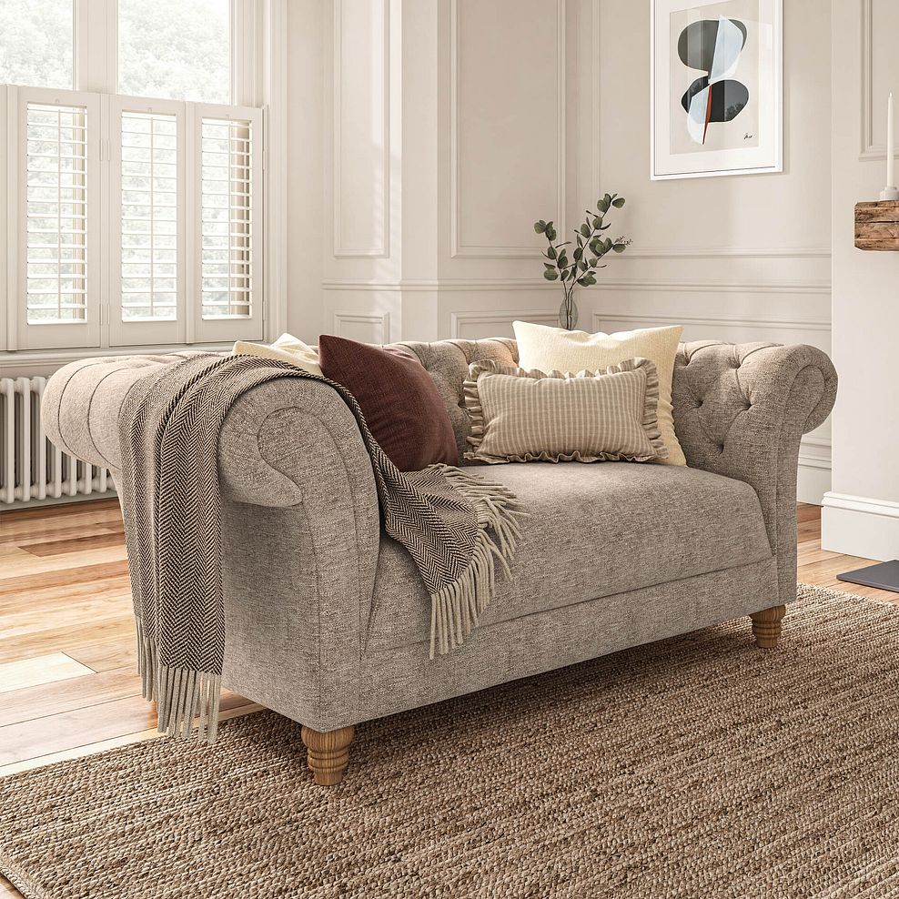 Montgomery 2 Seater Sofa in Arlan Abalone Fabric 1