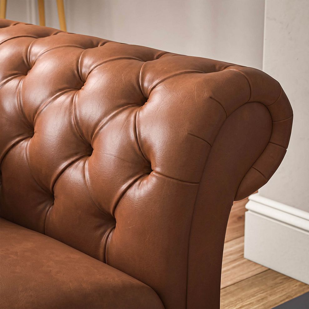 Montgomery 2 Seater Sofa in Chestnut Brown Leather 2