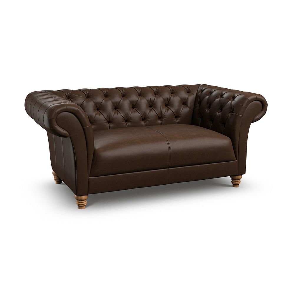 Montgomery 2 Seater Sofa in Dark Brown Leather 1