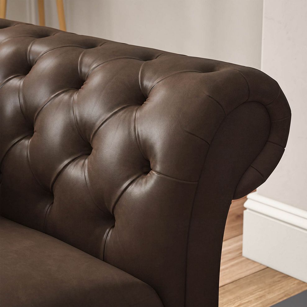 Montgomery 2 Seater Sofa in Dark Brown Leather 2