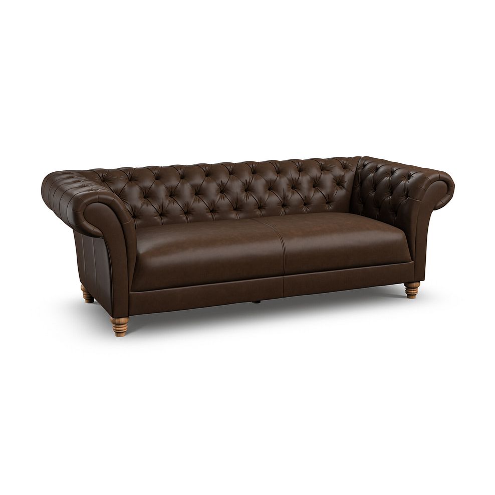 Montgomery 3 Seater Sofa in Dark Brown Leather 1