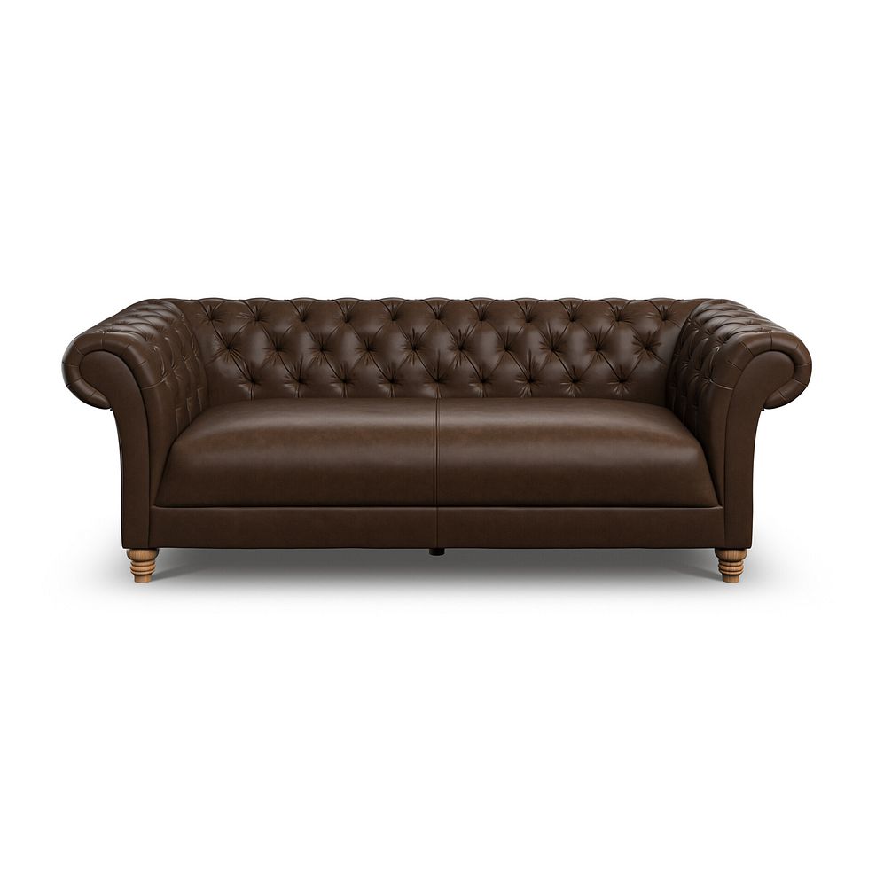 Montgomery 3 Seater Sofa in Dark Brown Leather 2